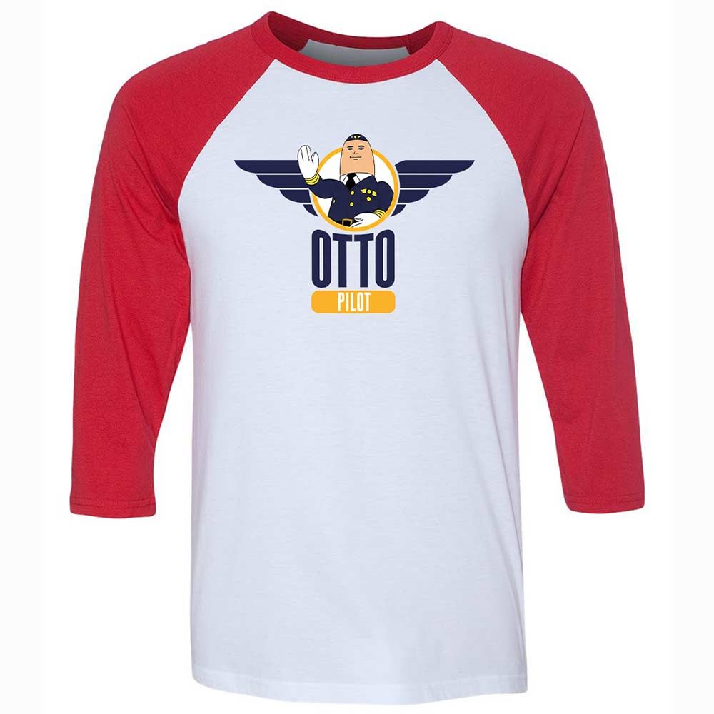 Unisex 3/4 Baseball Tee - NTTMNKKD - White/Red - 9
