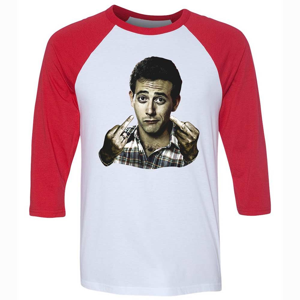 Unisex 3/4 Baseball Tee - GQDL9QPQ - White/Red - 9