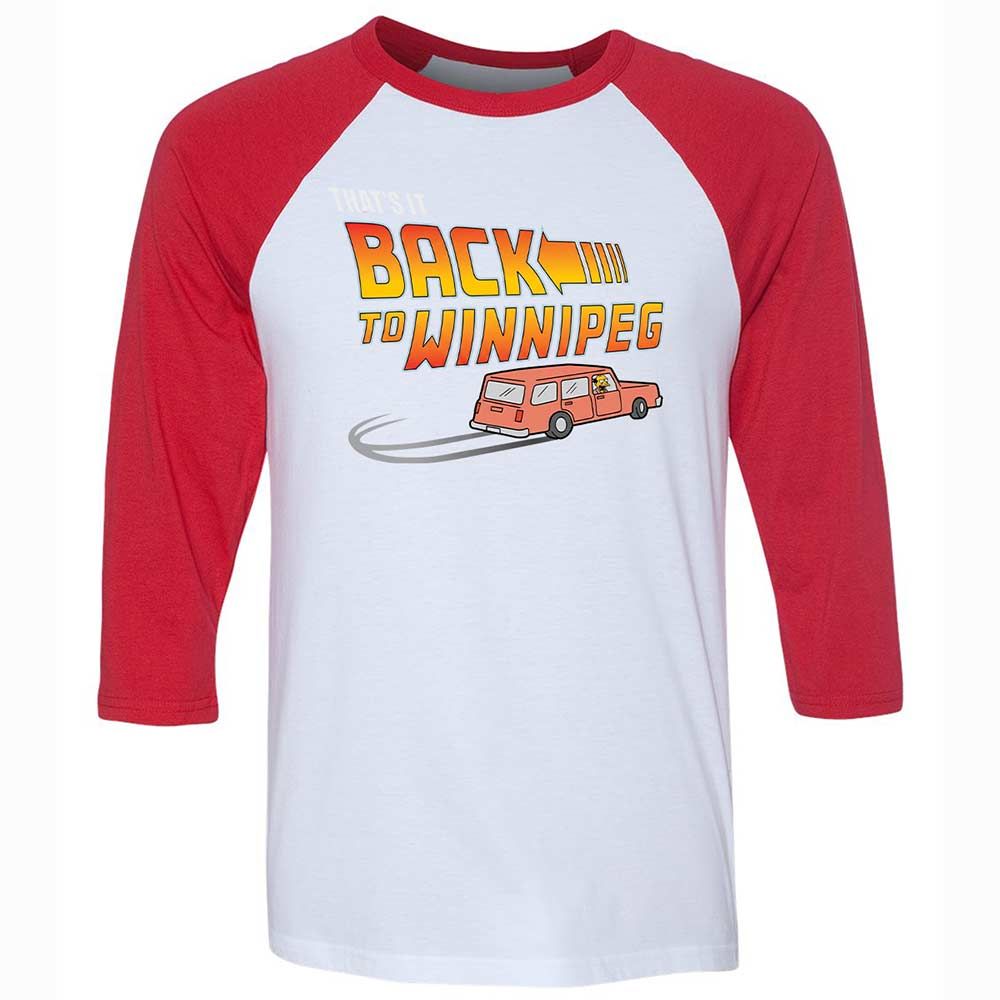 Unisex 3/4 Baseball Tee - EU8Z4K4H - White/Red - 9