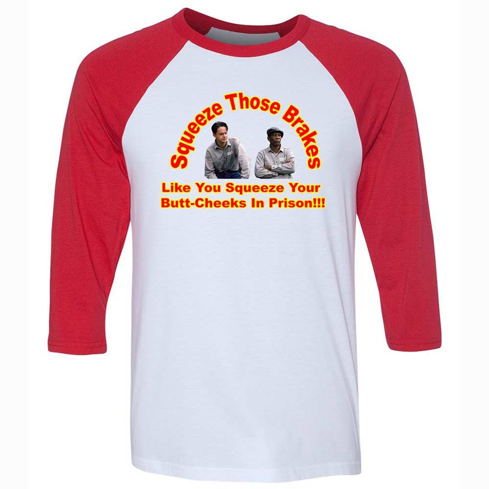 Unisex 3/4 Baseball Tee - L51KWDWG - White/Red - 9