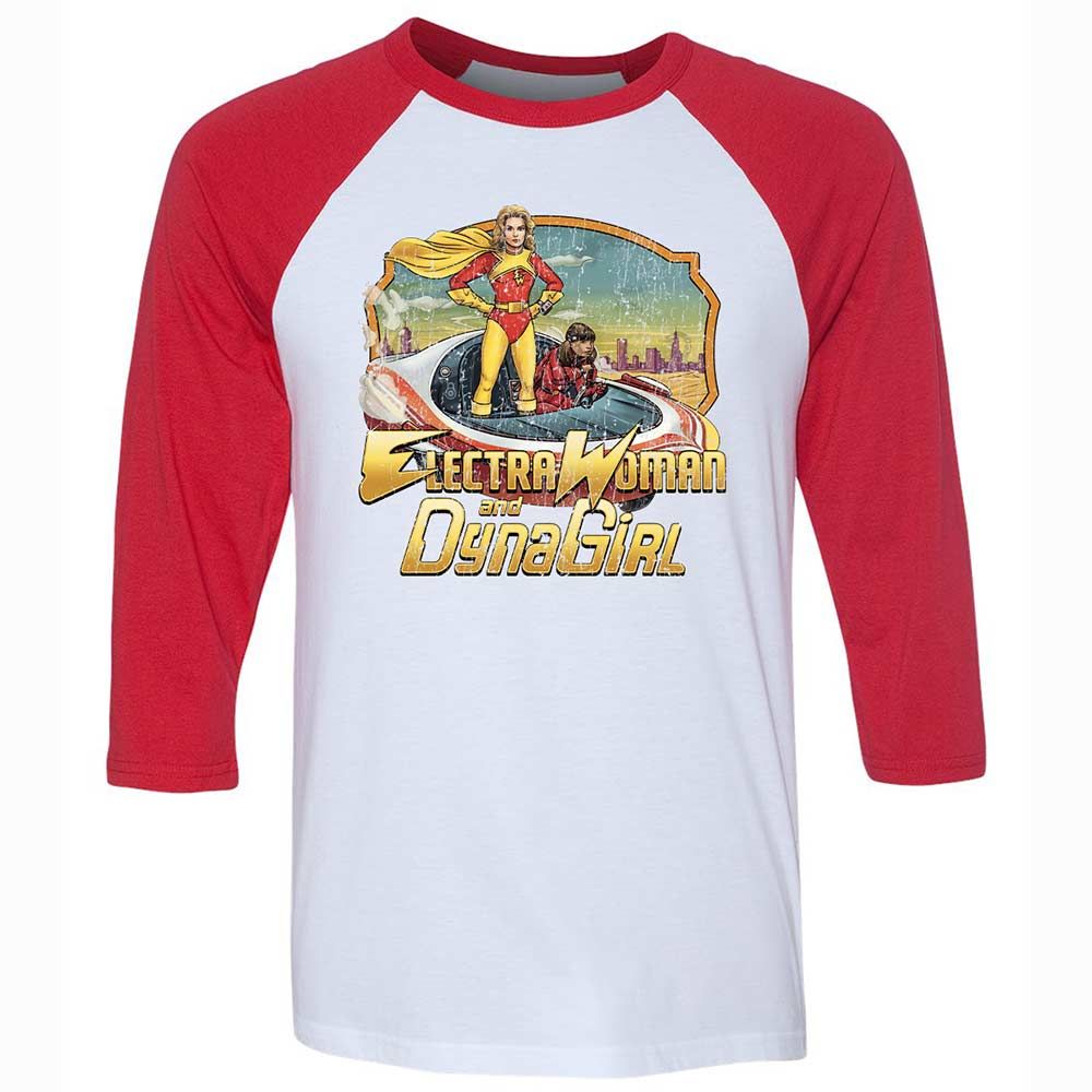 Unisex 3/4 Baseball Tee - PPJJTTMR - White/Red - 9