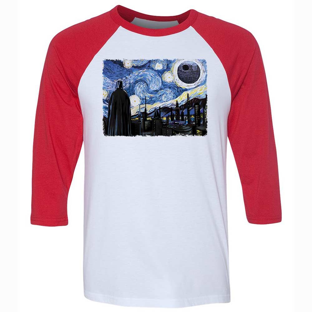 Unisex 3/4 Baseball Tee - 6Q4EQ1TC - White/Red - 9