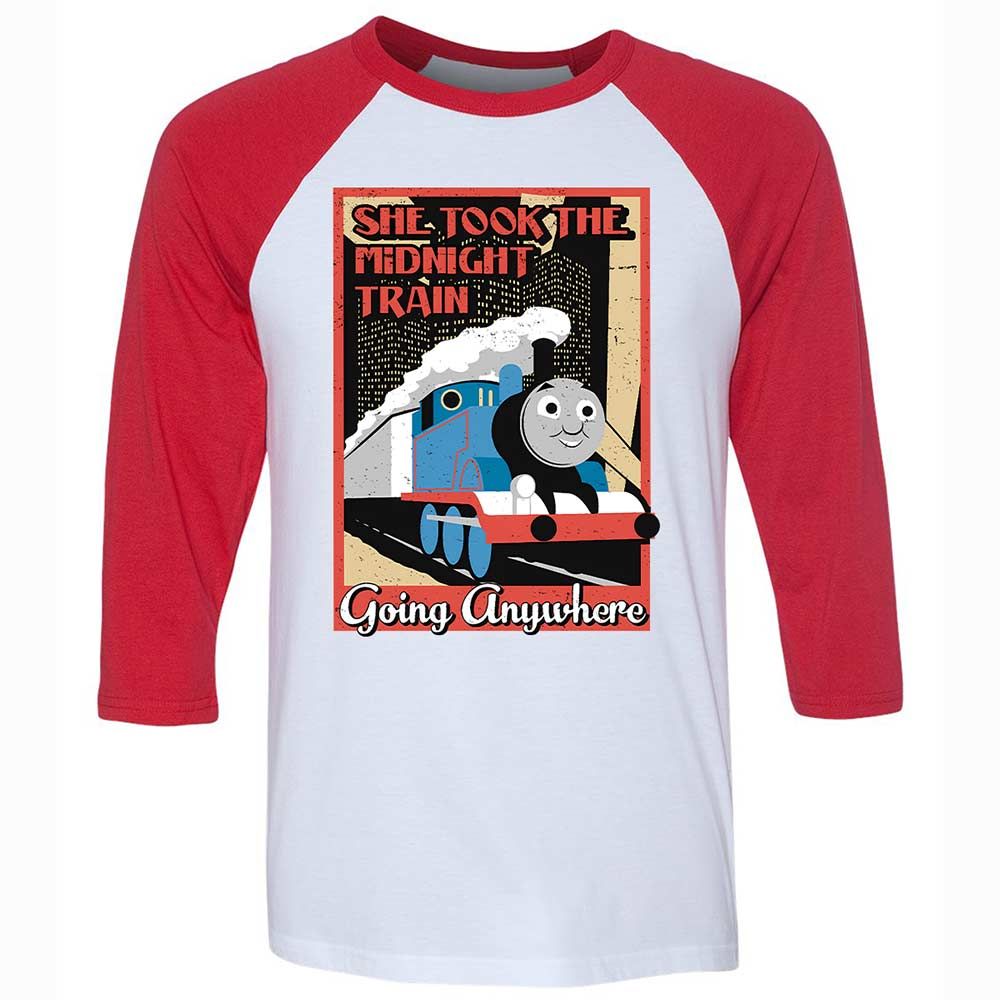 Unisex 3/4 Baseball Tee - YB38ZE1D - White/Red - 9