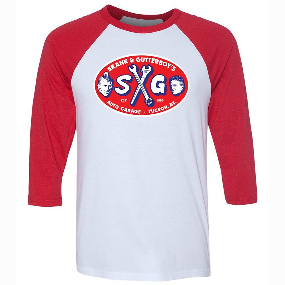 Unisex 3/4 Baseball Tee - JSH5FZ39 - White/Red - 9