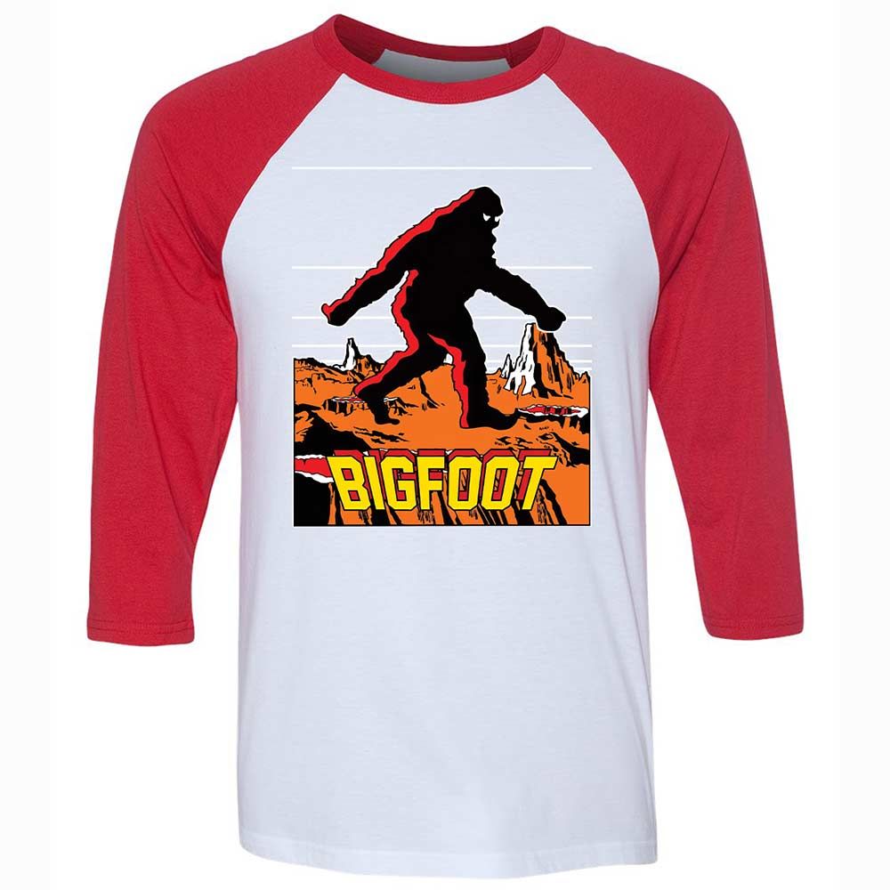 Unisex 3/4 Baseball Tee - SXU897H6 - White/Red - 9