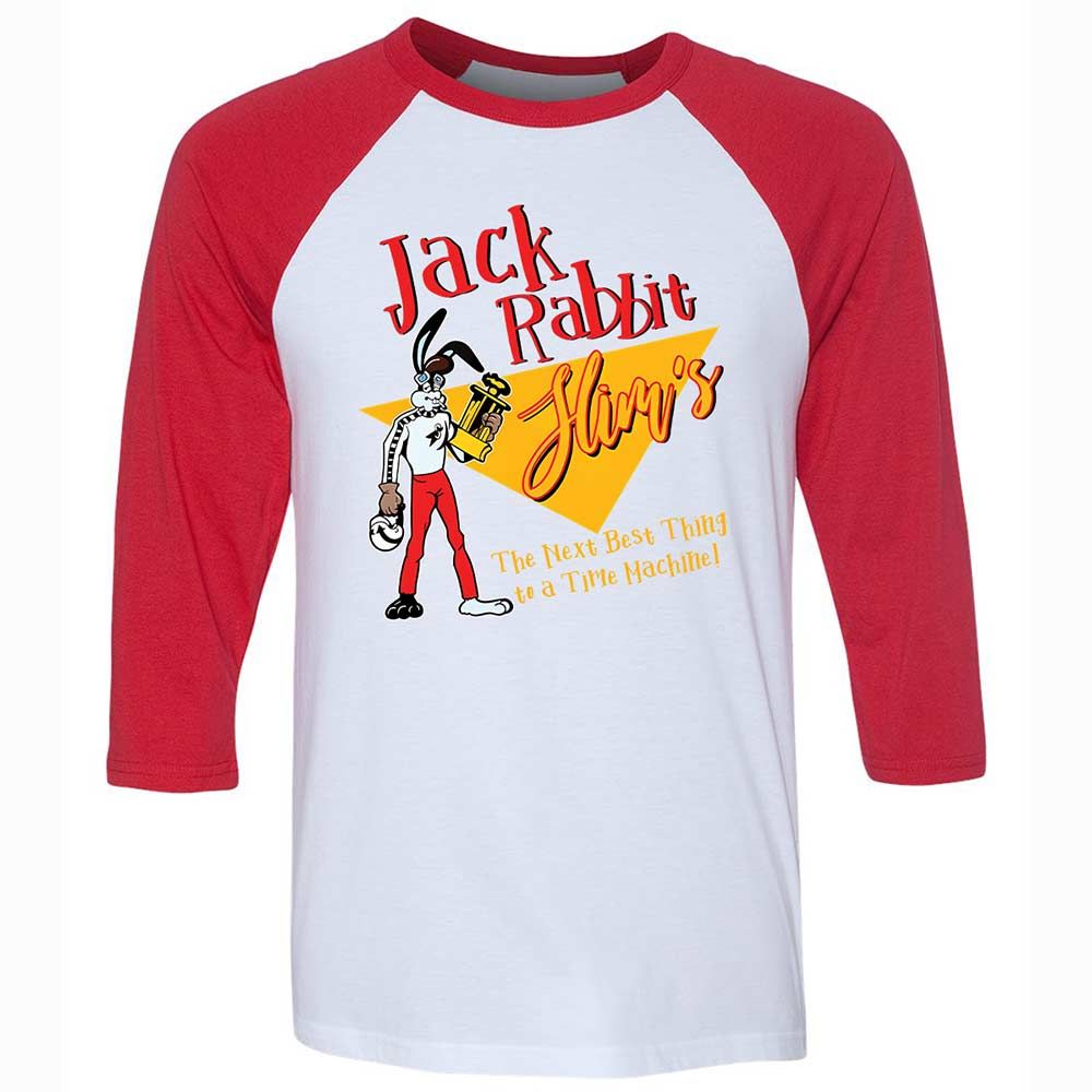 Unisex 3/4 Baseball Tee - K7LP643Q - White/Red - 9