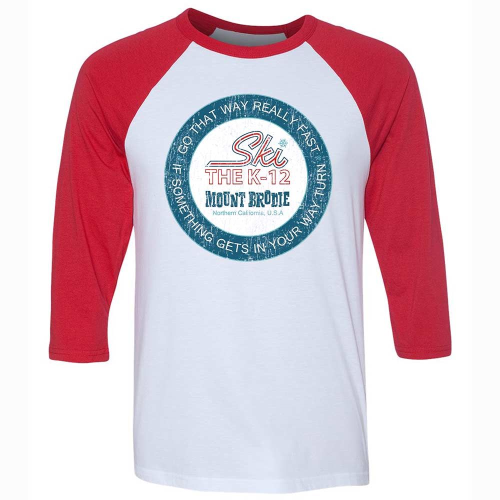 Unisex 3/4 Baseball Tee - 8HL8D4UY - White/Red - 9