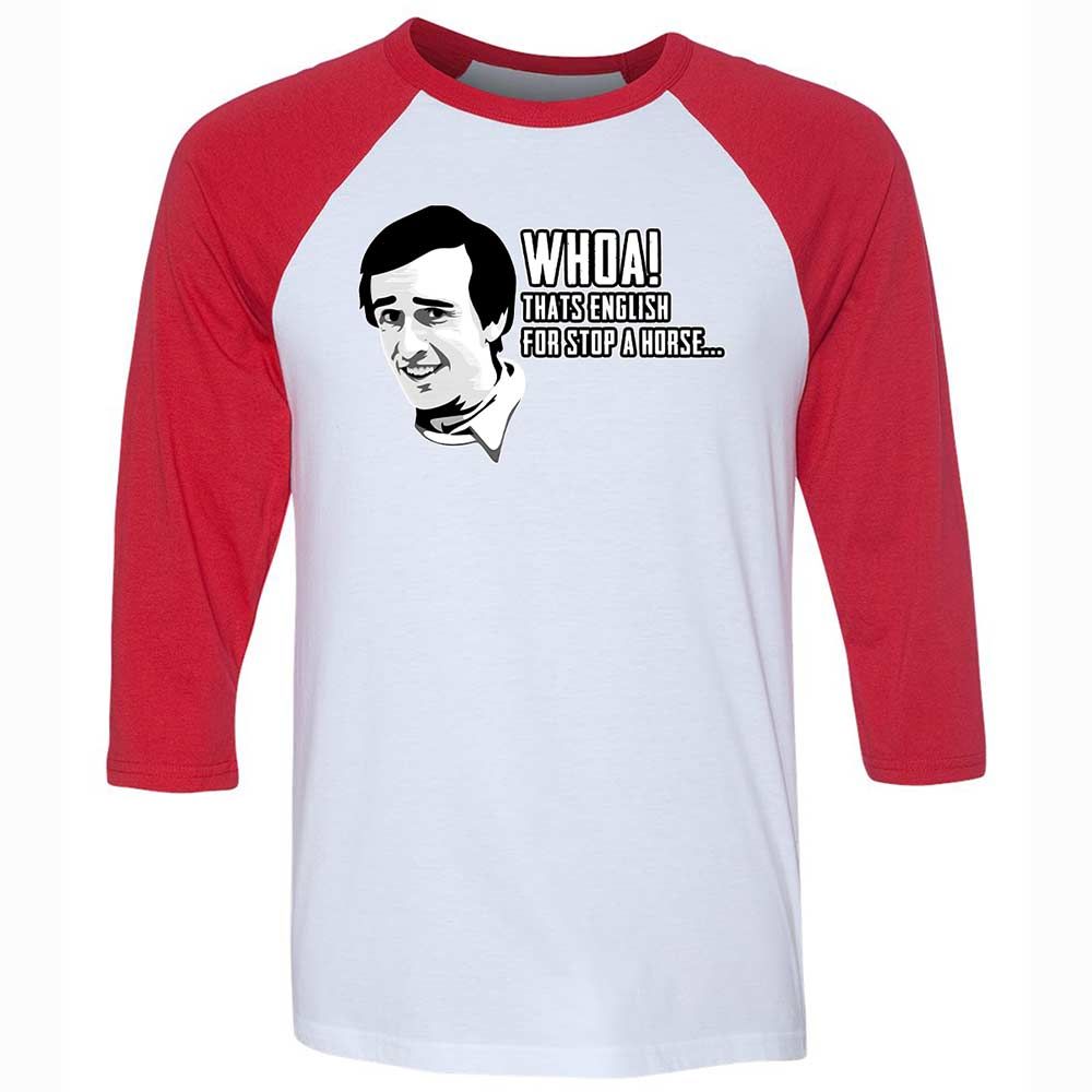 Unisex 3/4 Baseball Tee - RKJEA7Q4 - White/Red - 9