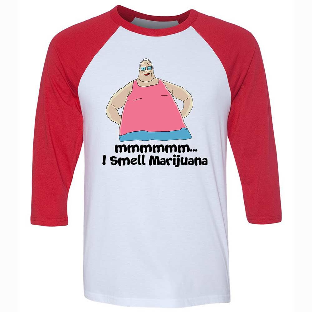 Unisex 3/4 Baseball Tee - SMGHGJTJ - White/Red - 9