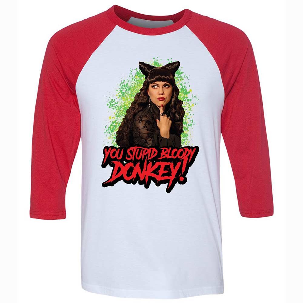 Unisex 3/4 Baseball Tee - LFBCCZUZ - White/Red - 9