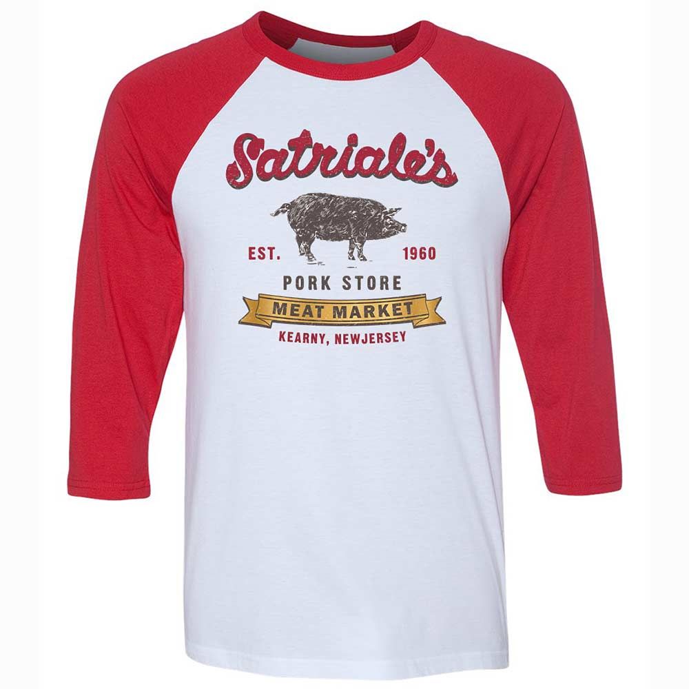 Unisex 3/4 Baseball Tee - 242BSELZ - White/Red - 9
