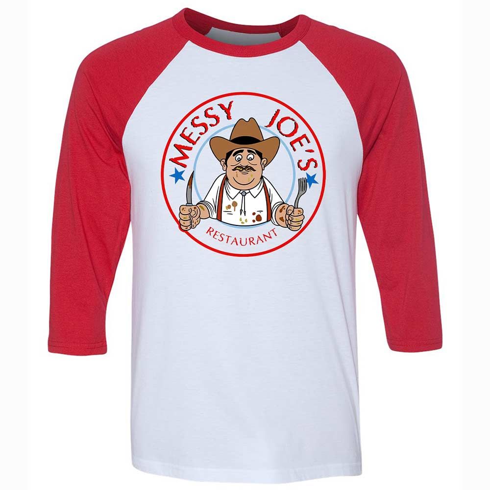 Unisex 3/4 Baseball Tee - E2U1ZTQK - White/Red - 9