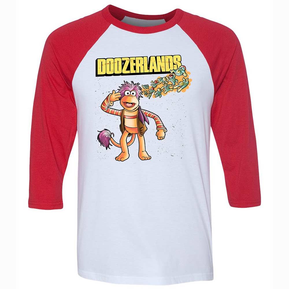 Unisex 3/4 Baseball Tee - ZV857GYX - White/Red - 9