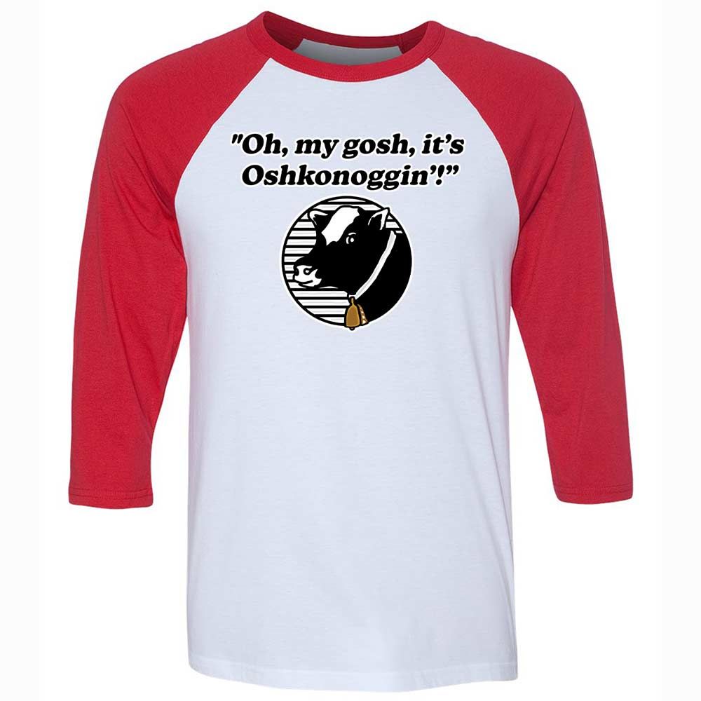 Unisex 3/4 Baseball Tee - PN9DQE4U - White/Red - 9