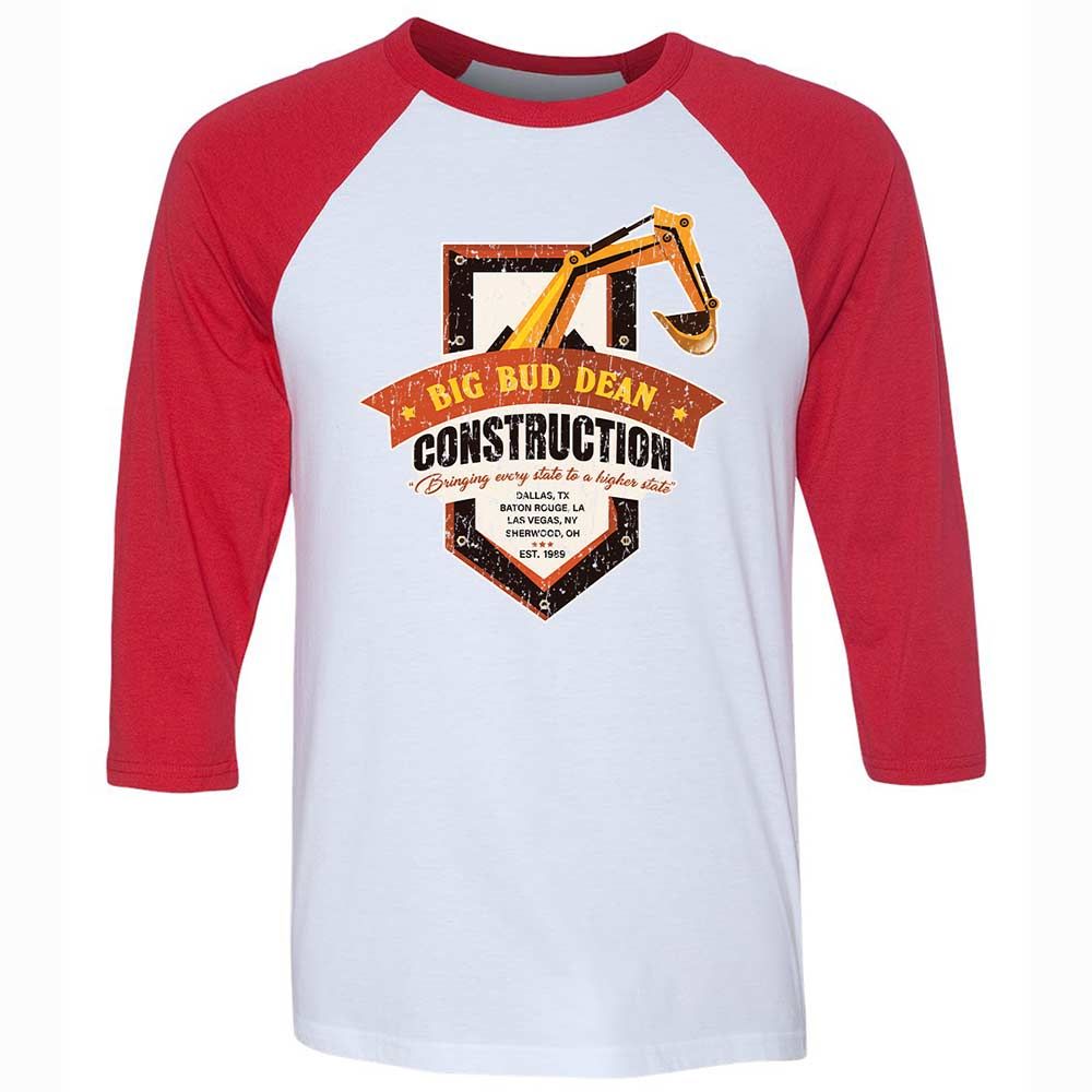 Unisex 3/4 Baseball Tee - AE3DNXRY - White/Red - 9