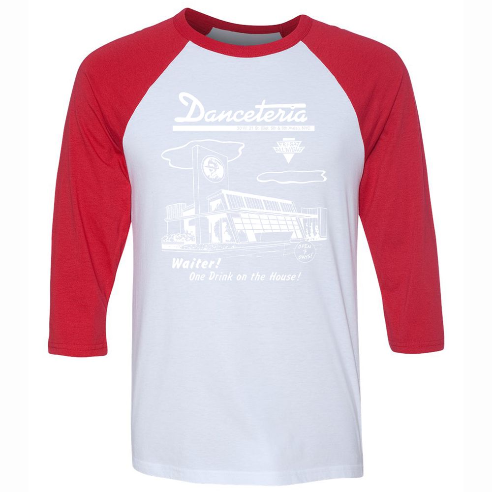 Unisex 3/4 Baseball Tee - XRM1UGN1 - White/Red - 9