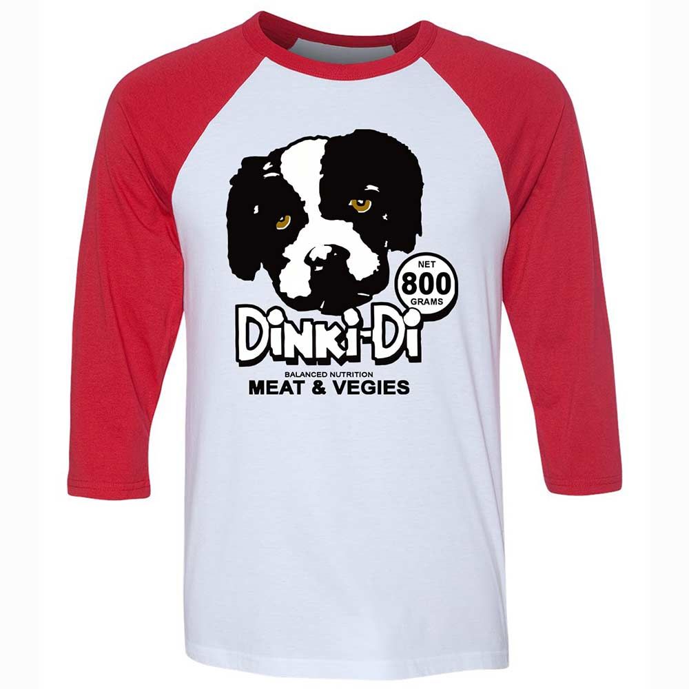 Unisex 3/4 Baseball Tee - DRFSVCEW - White/Red - 9