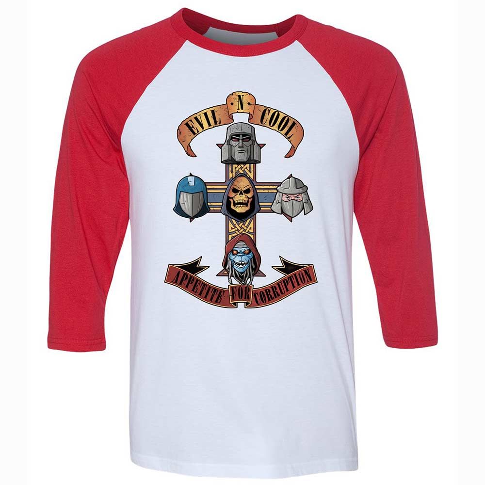 Unisex 3/4 Baseball Tee - VCH6NQSA - White/Red - 9