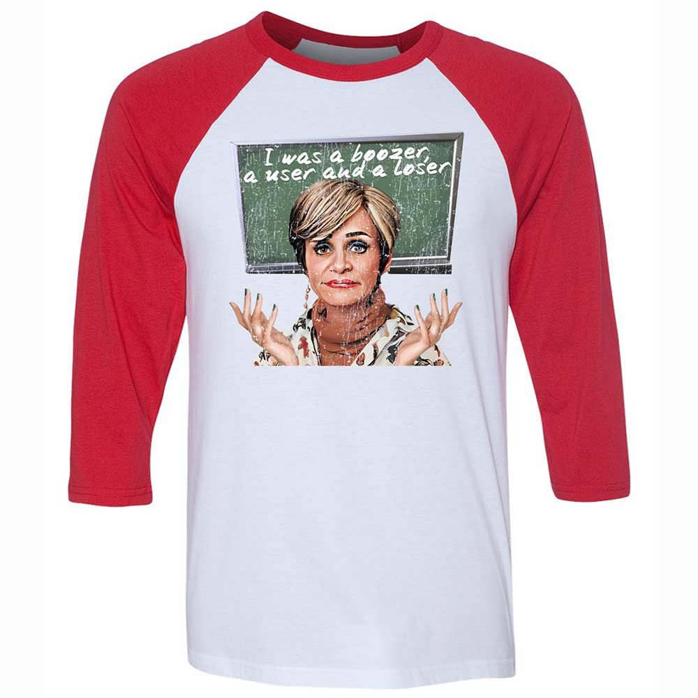 Unisex 3/4 Baseball Tee - X8Y7PK54 - White/Red - 9