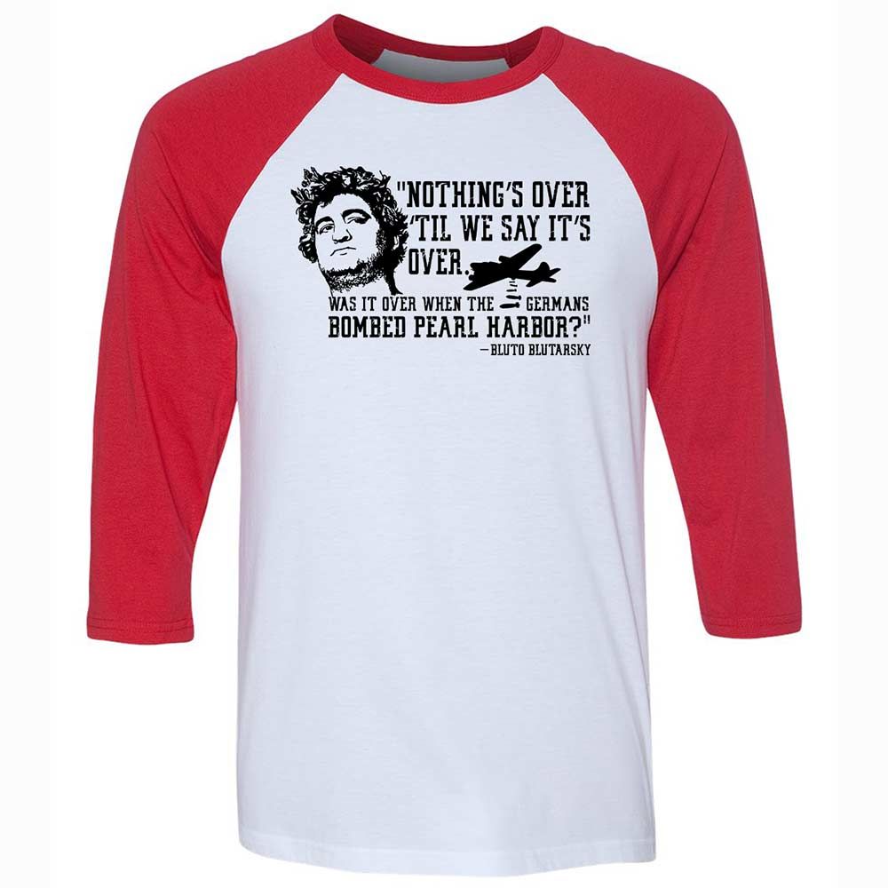 Unisex 3/4 Baseball Tee - LRTWSJND - White/Red - 9