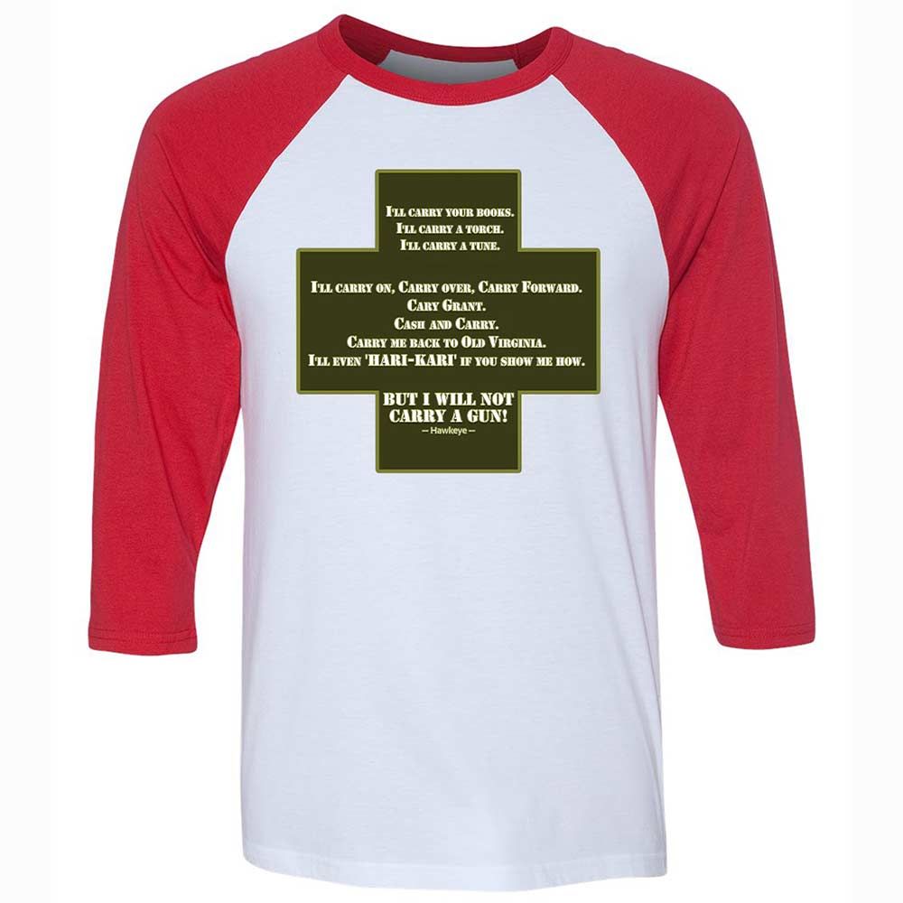 I Will Not Carry a Gun - White/Red - 9