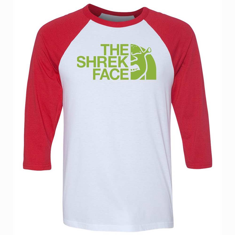 Unisex 3/4 Baseball Tee - ZHD8EP7H - White/Red - 9