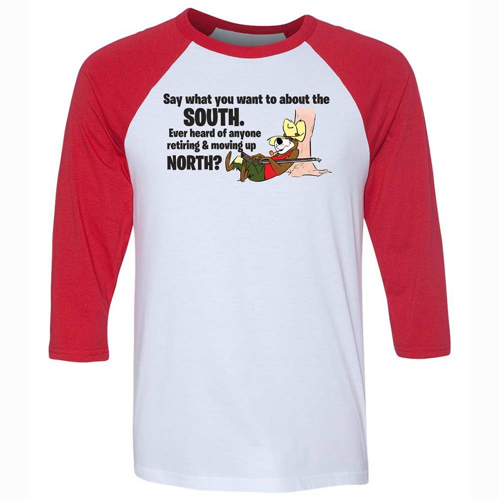Unisex 3/4 Baseball Tee - JDN82QNK - White/Red - 9