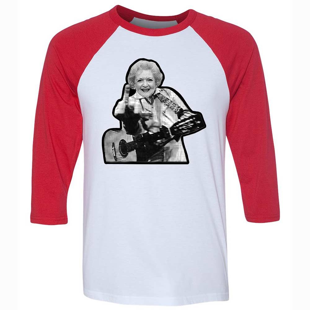 Unisex 3/4 Baseball Tee - X2KGB8AZ - White/Red - 9
