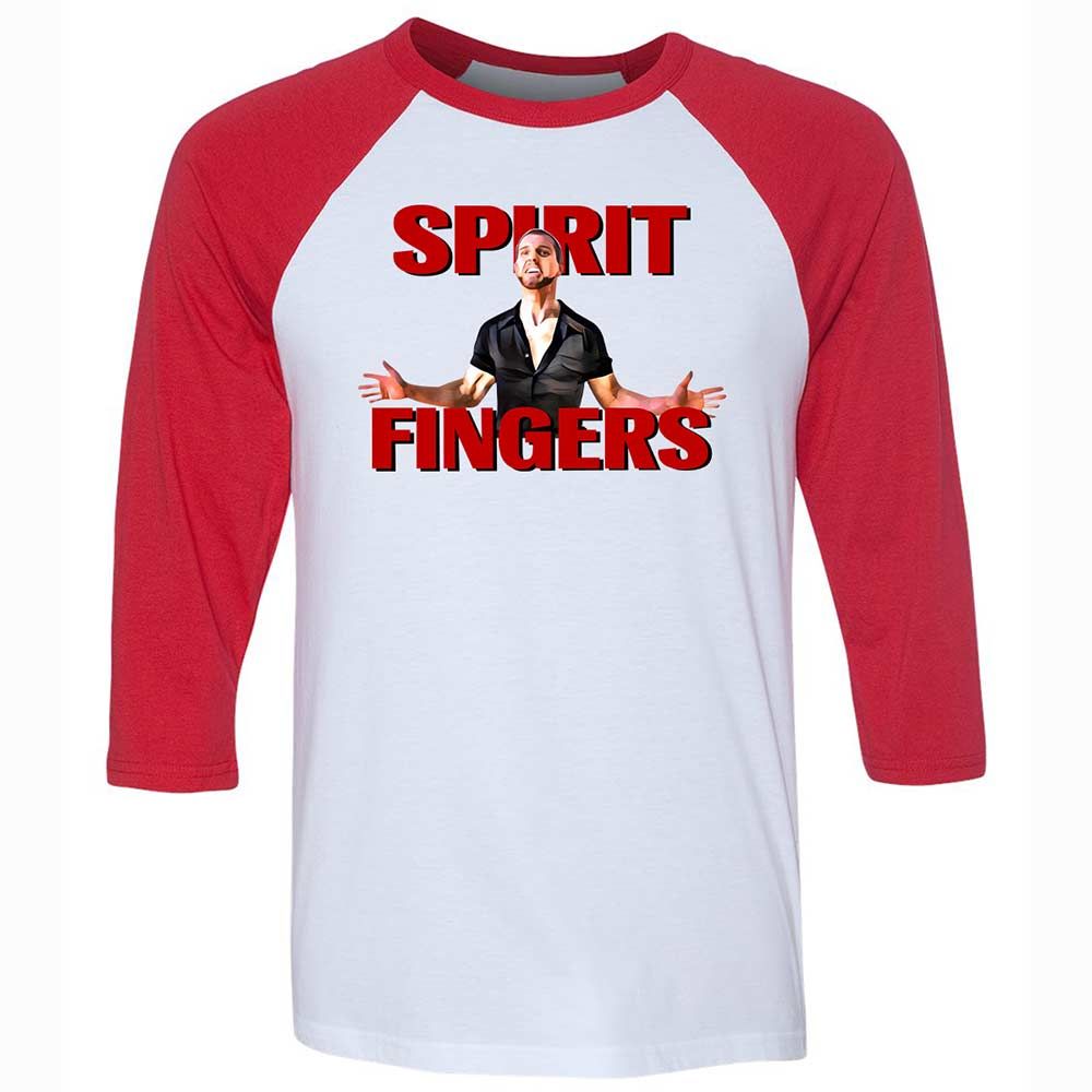 Unisex 3/4 Baseball Tee - D83NPH6Y - White/Red - 9