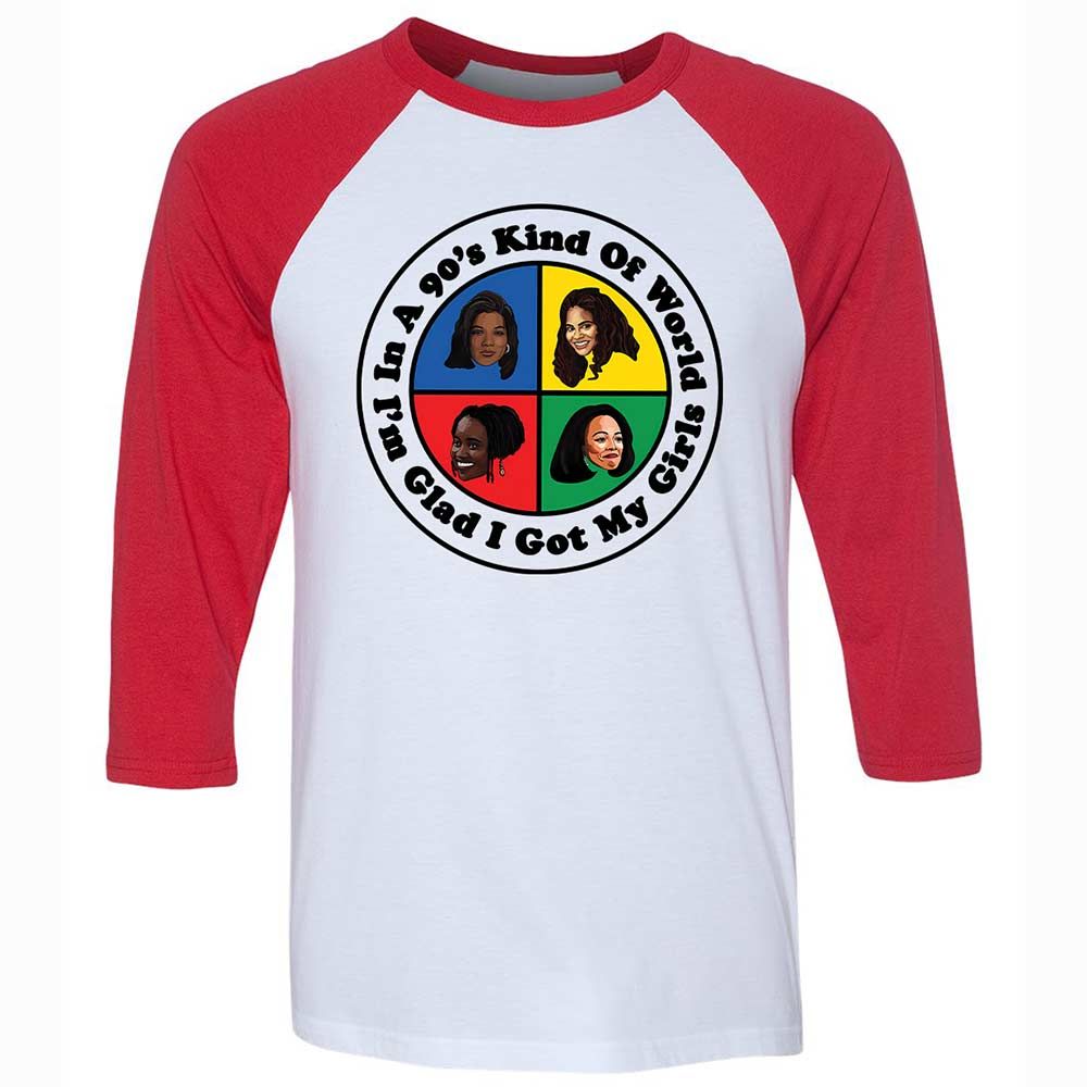 Unisex 3/4 Baseball Tee - NU8Y7QUH - White/Red - 9