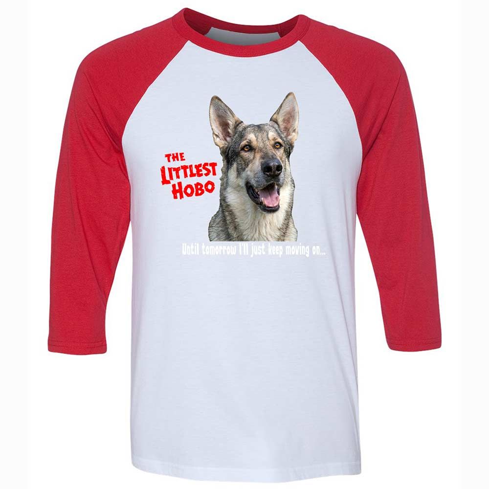 Unisex 3/4 Baseball Tee - TBYATKEU - White/Red - 9