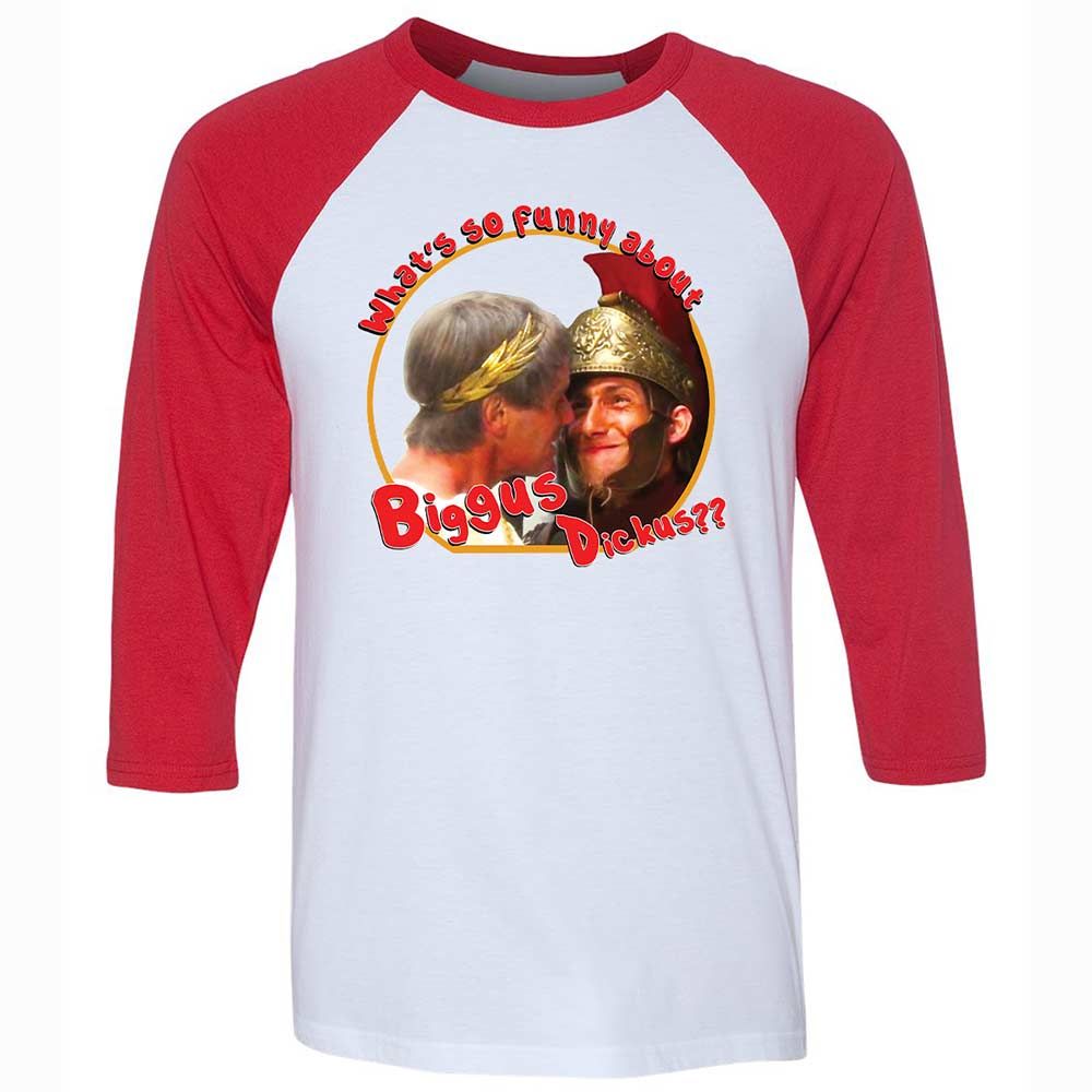 Unisex 3/4 Baseball Tee - SFWJNWDX - White/Red - 9