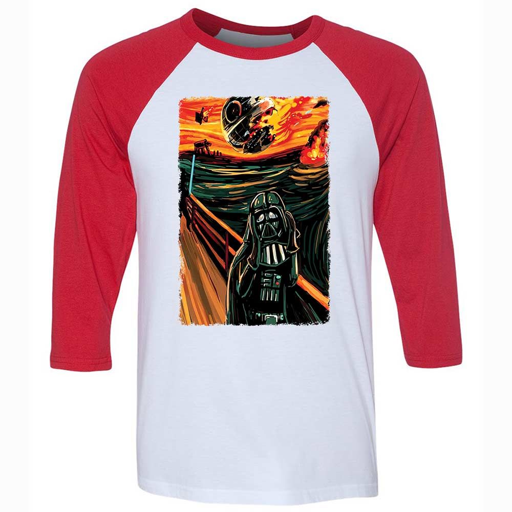 Unisex 3/4 Baseball Tee - 1EWRRC1F - White/Red - 9