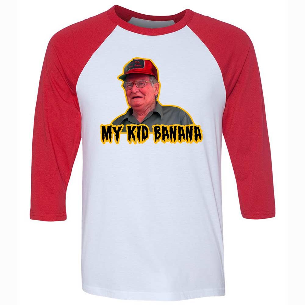 Unisex 3/4 Baseball Tee - 3DXSA3MV - White/Red - 9