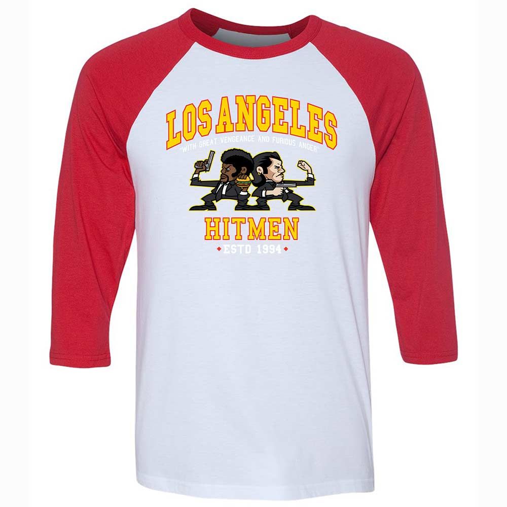 Unisex 3/4 Baseball Tee - ASYTH1AX - White/Red - 9