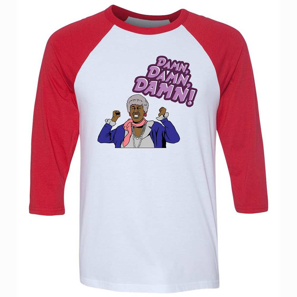 Unisex 3/4 Baseball Tee - YHEF1W16 - White/Red - 9