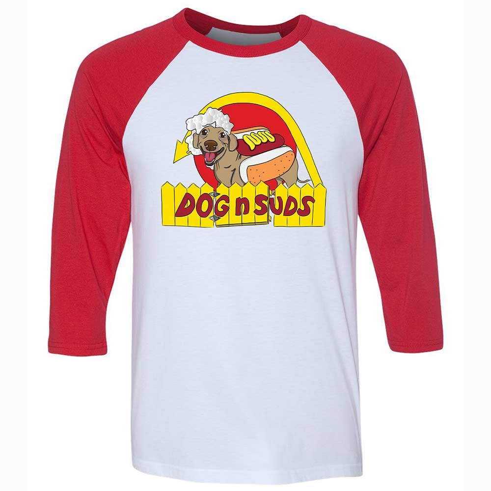Dog n Suds Dachshund - White/Red - 9