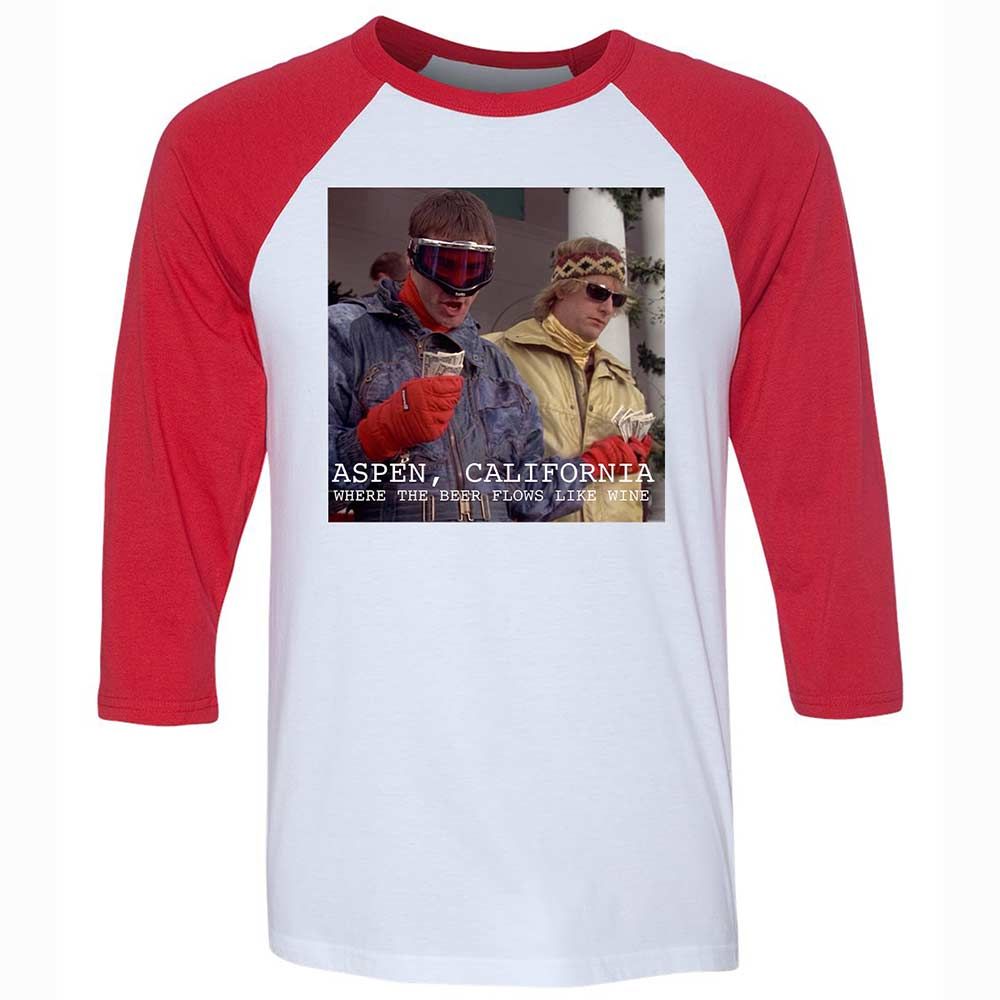 Unisex 3/4 Baseball Tee - U8GUQ3KD - White/Red - 9