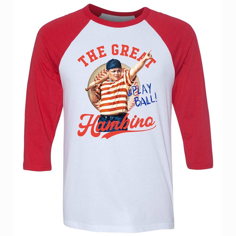 Unisex 3/4 Baseball Tee - J1GQFXCL - White/Red - 9