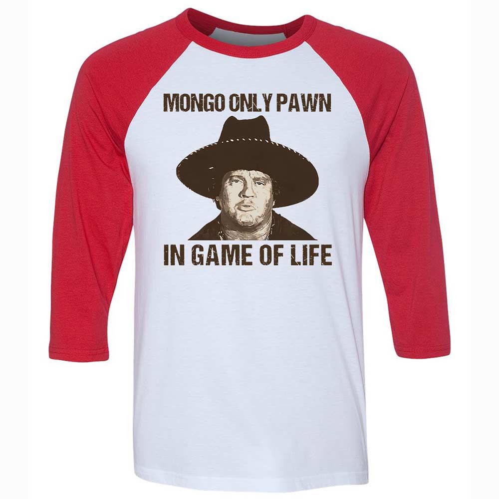Unisex 3/4 Baseball Tee - PDFP9ZU7 - White/Red - 9