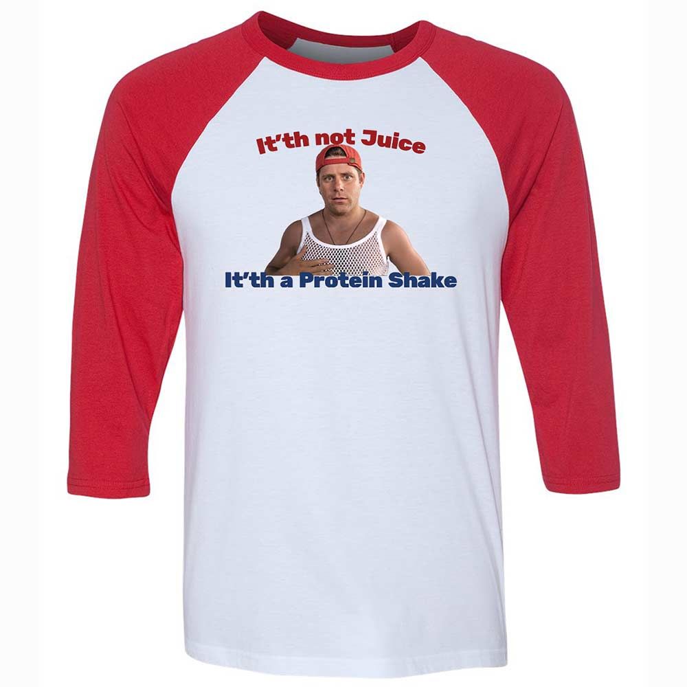 Unisex 3/4 Baseball Tee - EZJ7YNPD - White/Red - 9