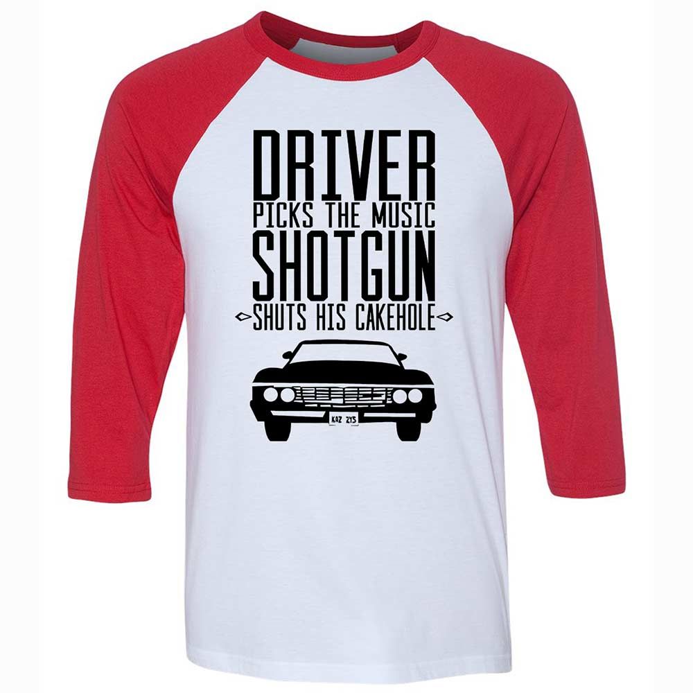 Unisex 3/4 Baseball Tee - 1REKP6VB - White/Red - 9