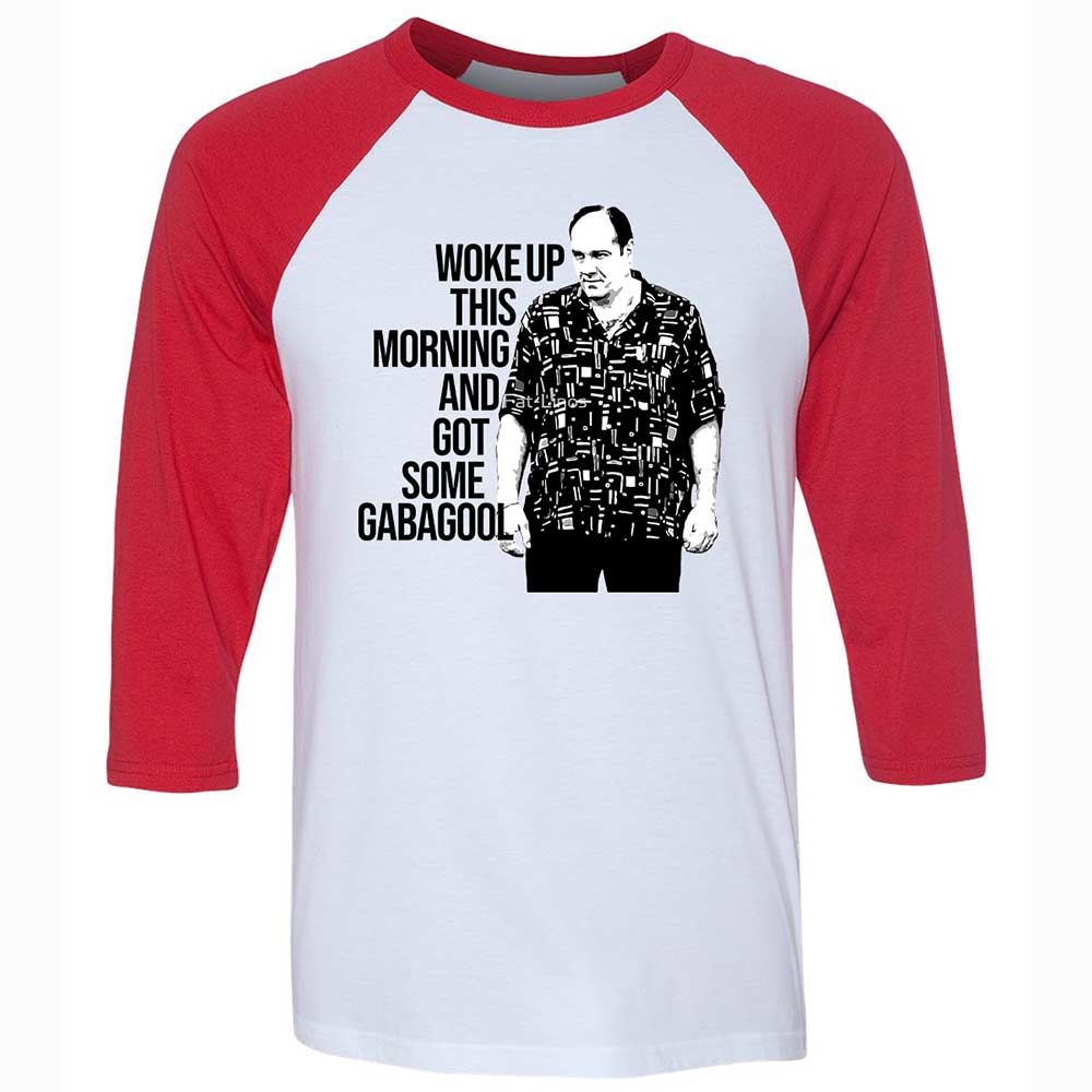 Unisex 3/4 Baseball Tee - 7GS6QS3B - White/Red - 9
