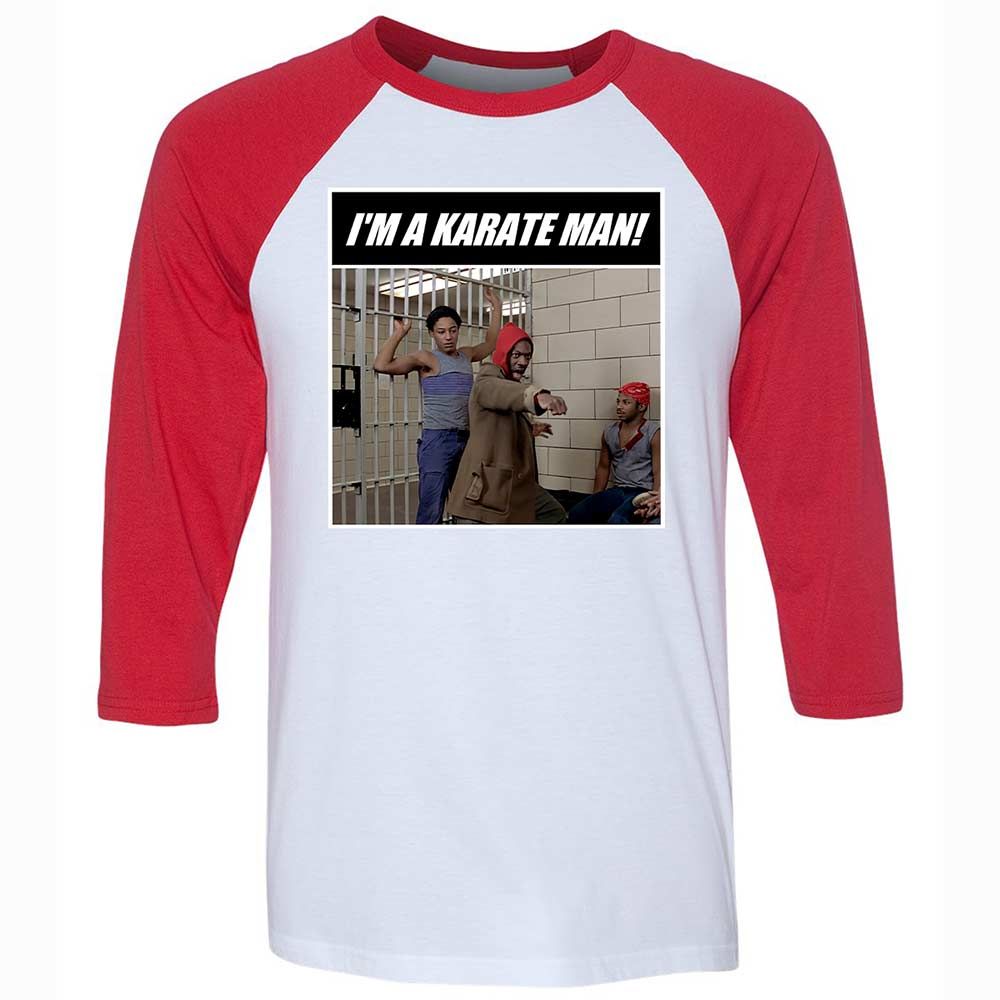 Unisex 3/4 Baseball Tee - WG84UDB5 - White/Red - 9