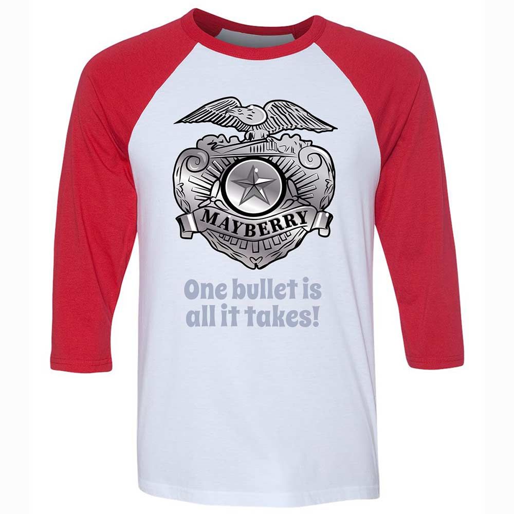 Unisex 3/4 Baseball Tee - 5TZJB6SZ - White/Red - 9