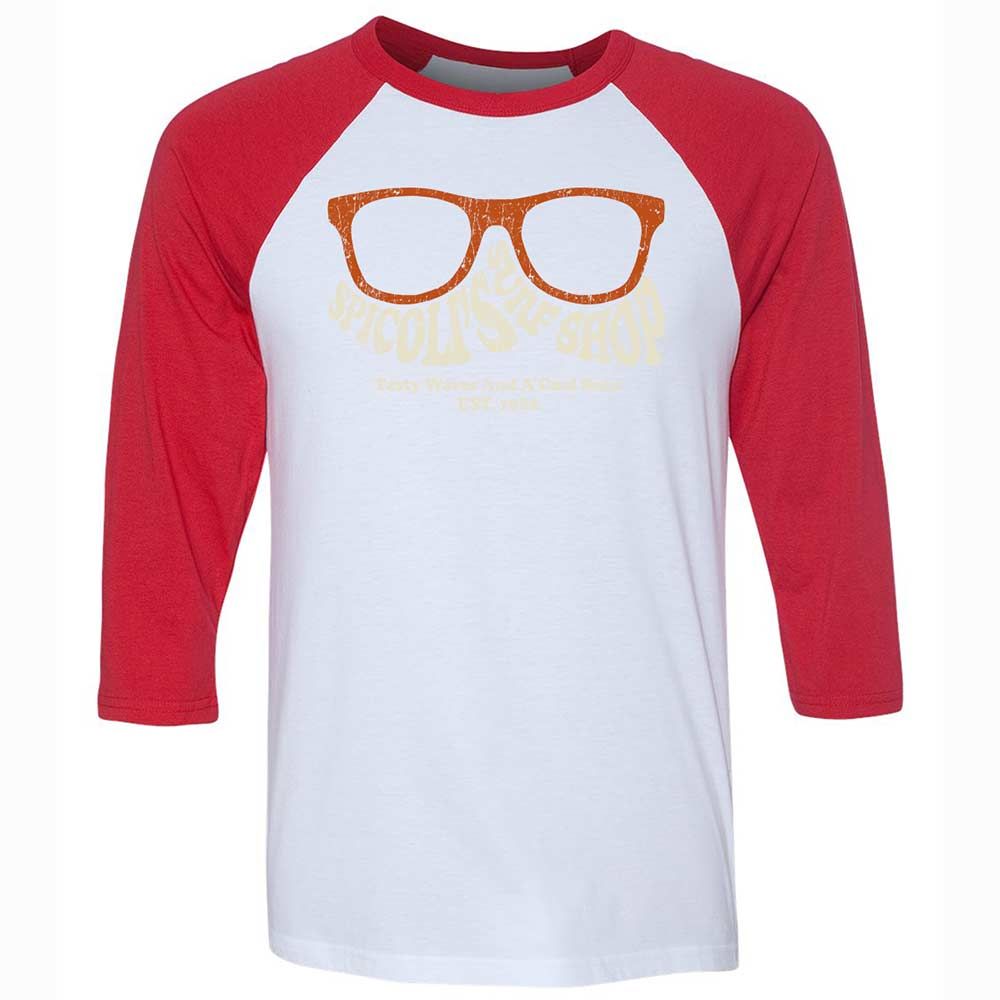 Unisex 3/4 Baseball Tee - BZ8E8H8B - White/Red - 9
