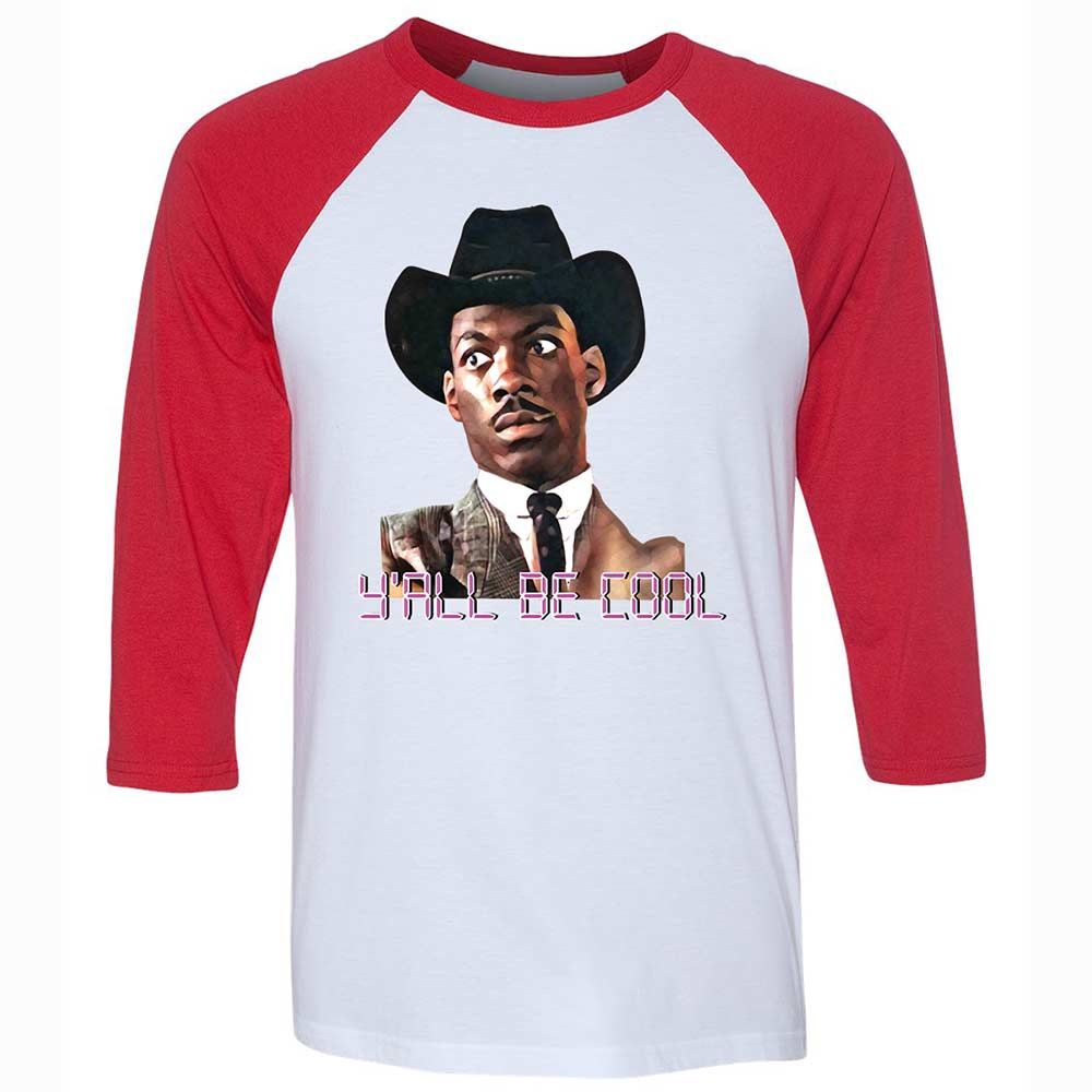 Unisex 3/4 Baseball Tee - ZHC7J4M3 - White/Red - 9
