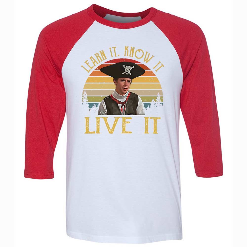 Unisex 3/4 Baseball Tee - SA92MQD9 - White/Red - 9