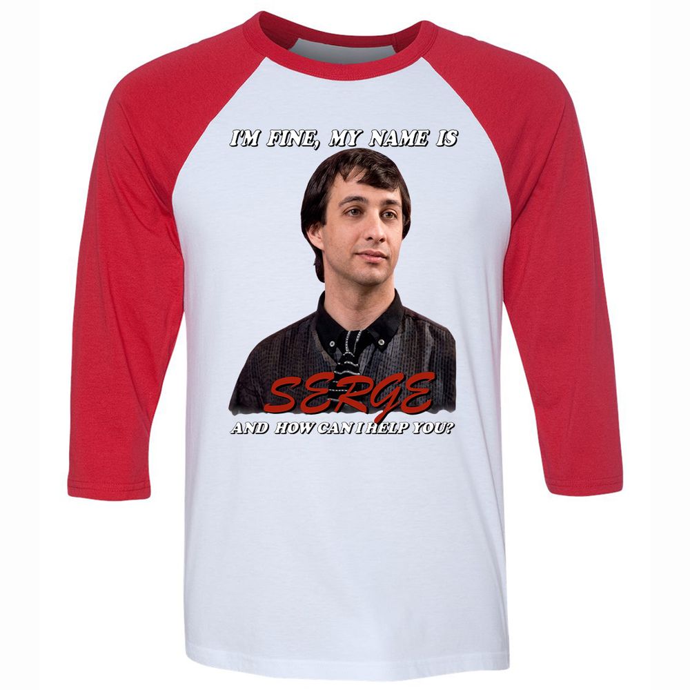 Unisex 3/4 Baseball Tee - LJF9KEV7 - White/Red - 9