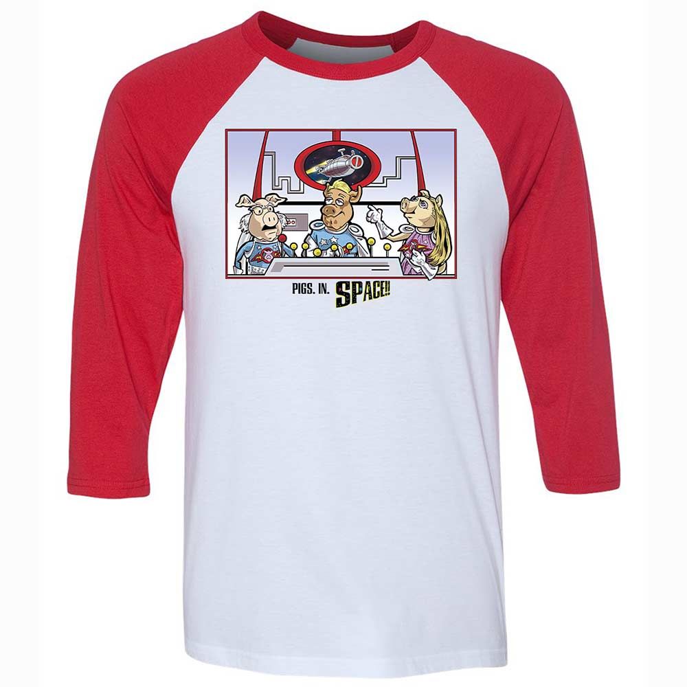 Unisex 3/4 Baseball Tee - 2SG4WK1M - White/Red - 9